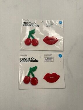 Room Essentials Patch Set Patch Red Modern Statement Piece Set of 2